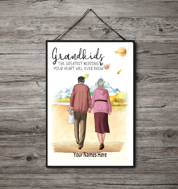 Grandparent Print, Custom Grandma and Grandad Picture